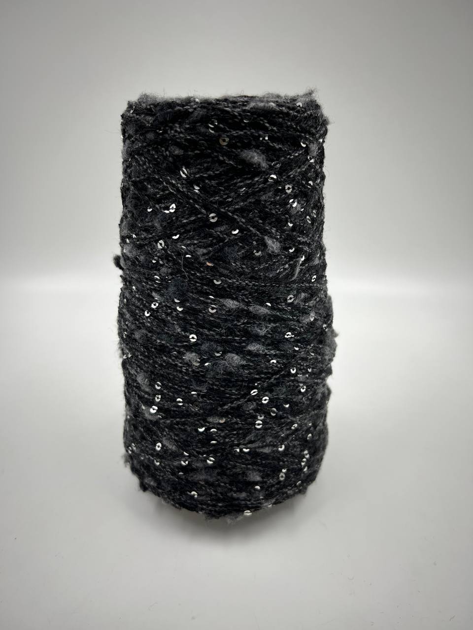 Пряжа Play, Casa Del Filato Prato-Italy, меринос, па, цвет черный с серым